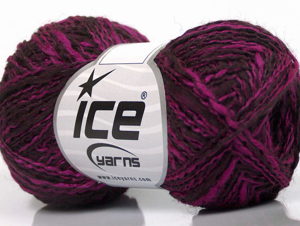 Lot of 8 Skeins ICE DOPPIO LANA (44% Wool) Yarn Purple Dark Fuchsia