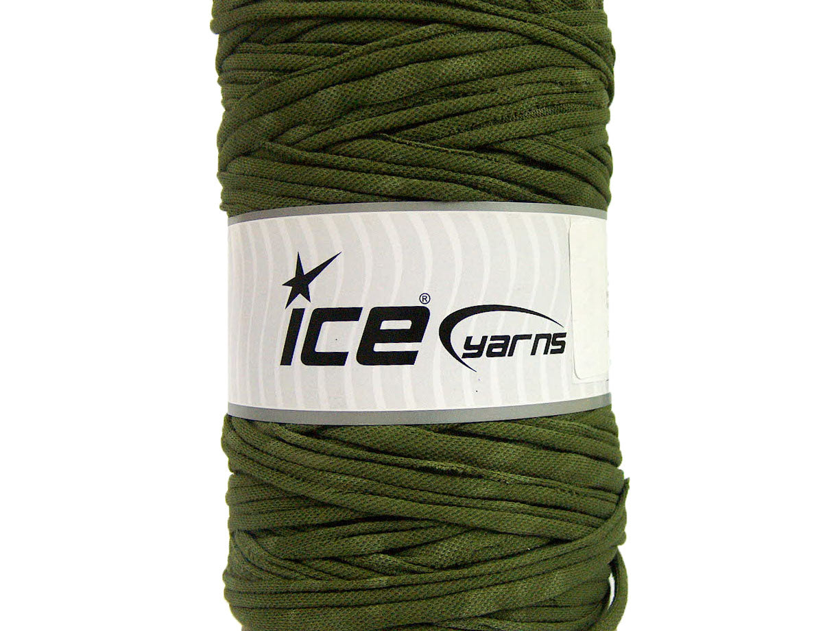 400 gr ICE UPCYCLED FABRIC (95% Cotton 5% Elastan) Yarn Forest Green