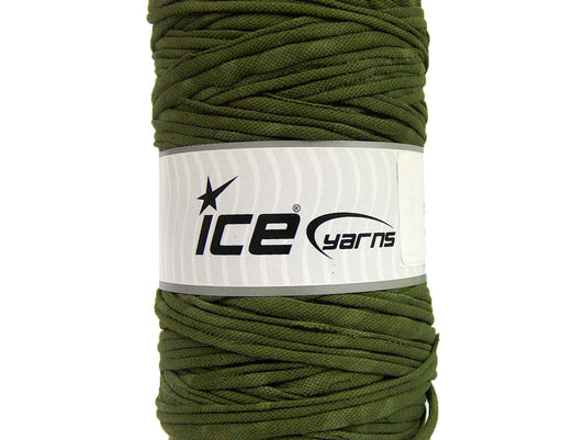 400 gr ICE UPCYCLED FABRIC (95% Cotton 5% Elastan) Yarn Forest Green