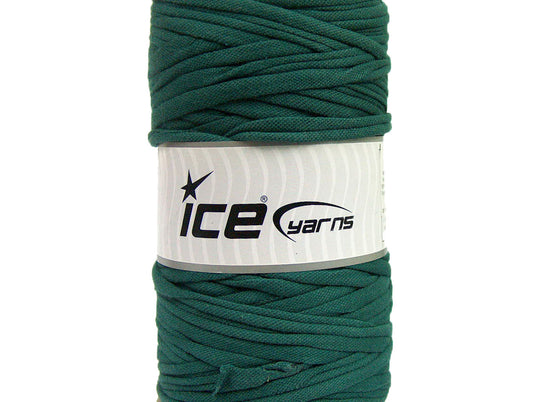 400 gr ICE UPCYCLED FABRIC (95% Cotton 5% Elastan) Hand Knitting Yarn Teal