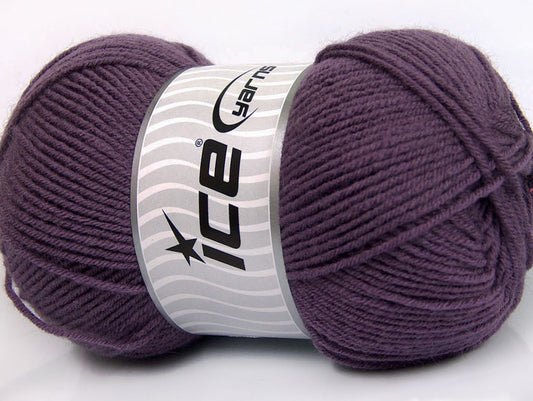 Lot of 4 x 100gr Skeins Ice Yarns ELITE WOOL (30% Wool) Yarn Purple