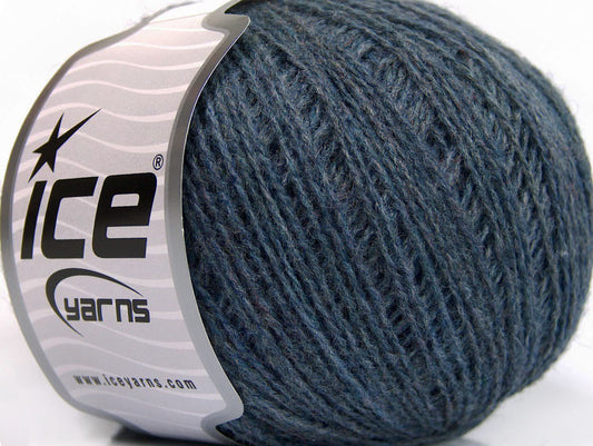 Lot of 8 Skeins ICE WOOL FINE 30 (30% Wool) Hand Knitting Yarn Jeans Blue