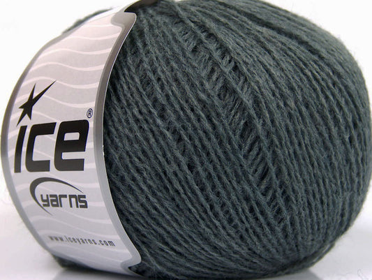 Lot of 8 Skeins ICE WOOL FINE 30 (30% Wool) Hand Knitting Yarn Dark Grey