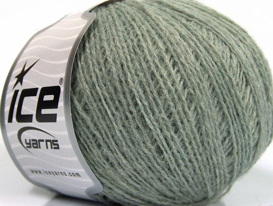 Lot of 8 Skeins ICE WOOL FINE 30 (30% Wool) Hand Knitting Yarn Light Grey