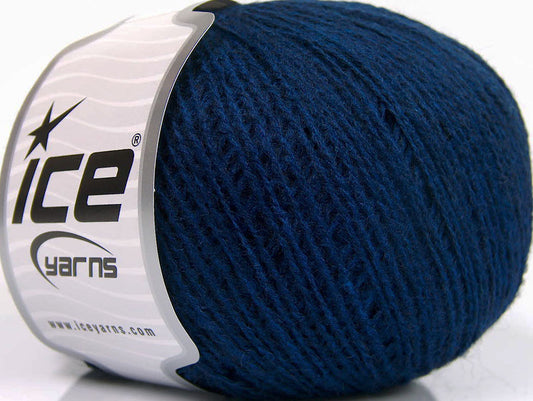 Lot of 8 Skeins ICE WOOL FINE 30 (30% Wool) Hand Knitting Yarn Blue