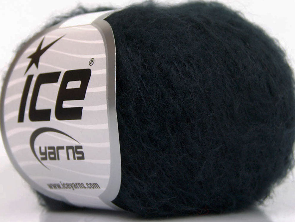 Lot of 10 Skeins ICE KID MOHAIR FINE (30% Kid Mohair) Hand Knitting Yarn Navy