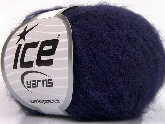 Lot of 10 Skeins ICE KID MOHAIR FINE (30% Kid Mohair) Yarn Dark Purple