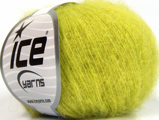 Lot of 10 Skeins ICE KID MOHAIR FINE (30% Kid Mohair) Yarn Light Green