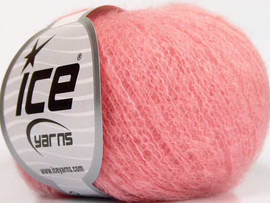 Lot of 10 Skeins ICE KID MOHAIR FINE (30% Kid Mohair) Yarn Light Pink