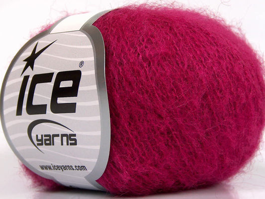Lot of 10 Skeins ICE KID MOHAIR FINE (30% Kid Mohair) Yarn Fuchsia
