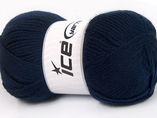 Lot of 4 x 100gr Skeins ICE GONCA Hand Knitting Yarn Navy