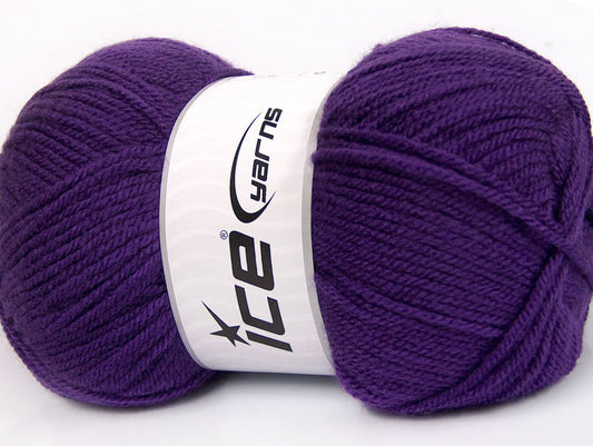 Lot of 4 x 100gr Skeins Ice Yarns GONCA Hand Knitting Yarn Purple