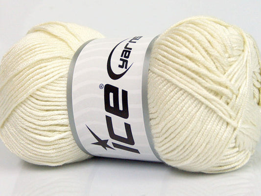 Lot of 4 x 100gr Skeins Ice Yarns BAMBOO SOFT (50% Bamboo) Yarn Ecru