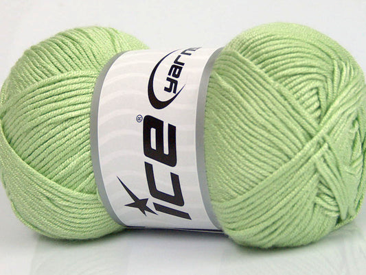 Lot of 4 x 100gr Skeins Ice Yarns BAMBOO SOFT (50% Bamboo) Yarn Mint Green