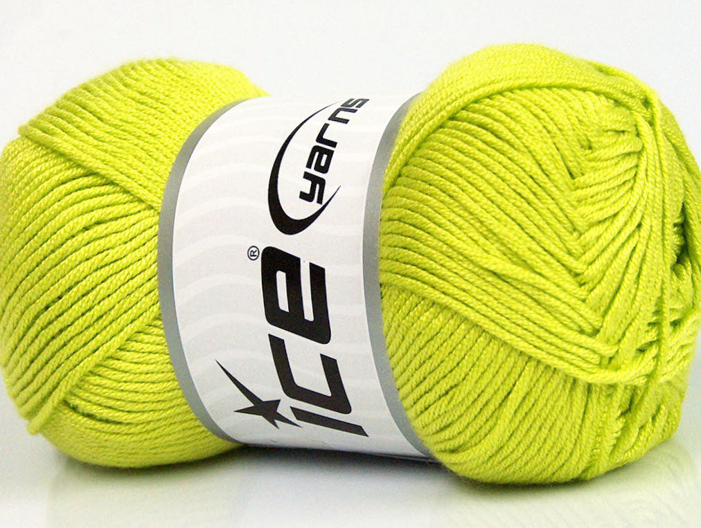 Lot of 4 x 100gr Skeins Ice Yarns BAMBOO SOFT (50% Bamboo) Yarn Light Green