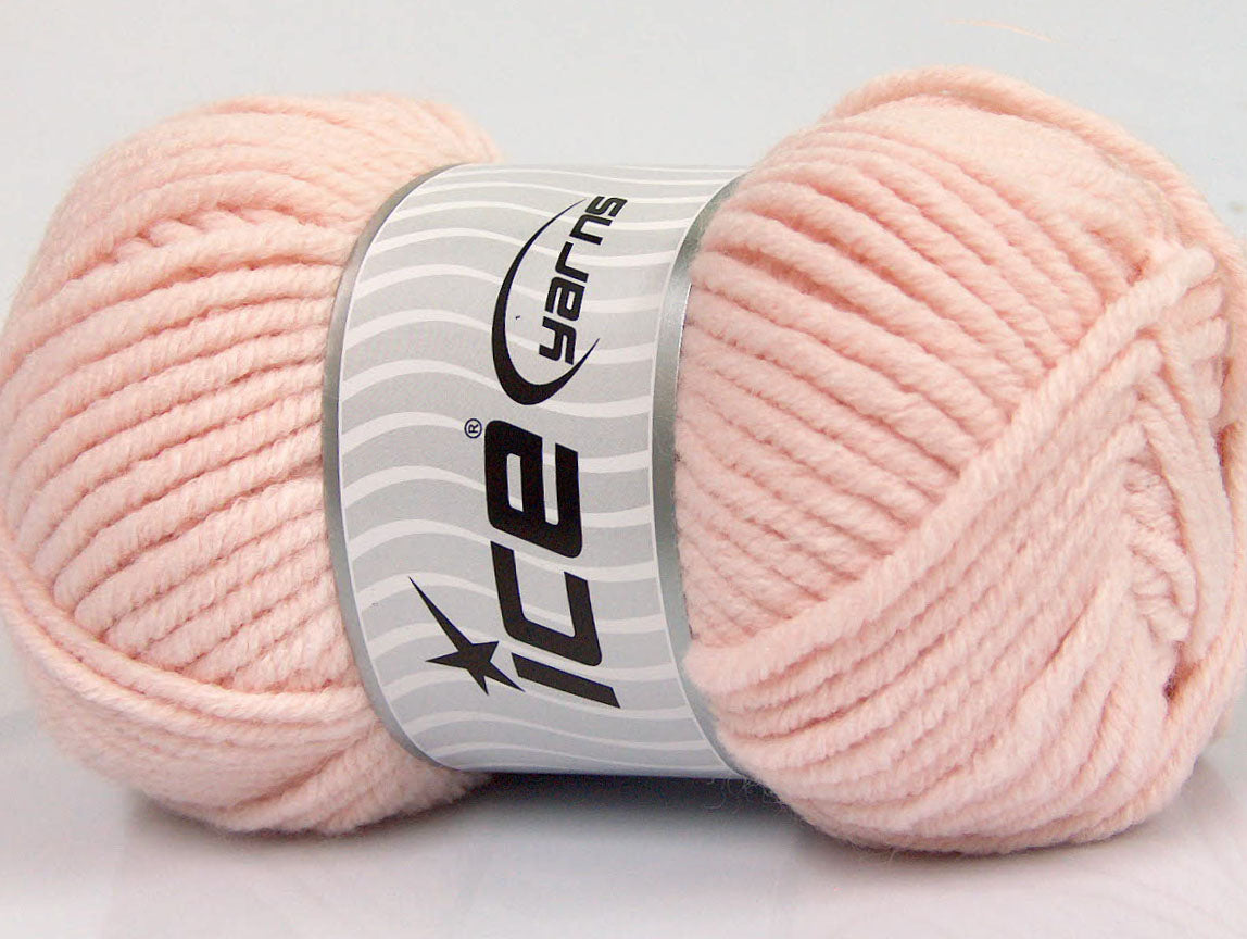 Lot of 4 x 100gr Skeins ICE SOFT TOUCH BULKY Hand Knitting Yarn Baby Pink