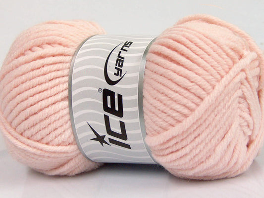 Lot of 4 x 100gr Skeins ICE SOFT TOUCH BULKY Hand Knitting Yarn Baby Pink