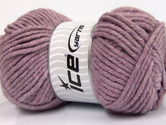 Lot of 4 x 100gr Skeins ICE SOFT TOUCH BULKY Yarn Light Maroon Melange