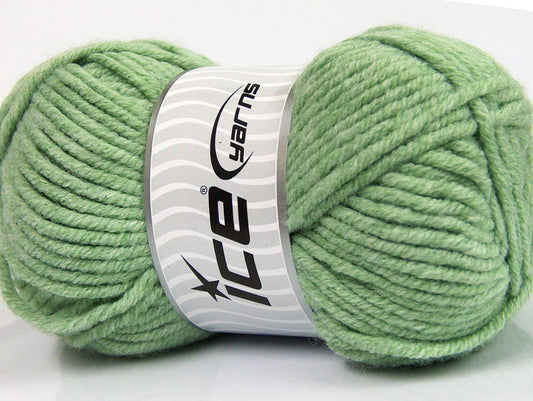Lot of 4 x 100gr Skeins ICE SOFT TOUCH BULKY Hand Knitting Yarn Mint Green
