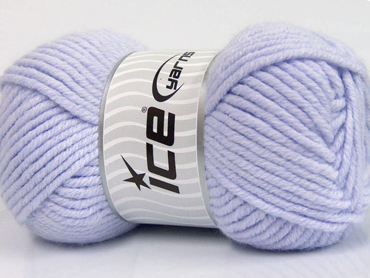 Lot of 4 x 100gr Skeins ICE SOFT TOUCH BULKY Hand Knitting Yarn Light Lilac