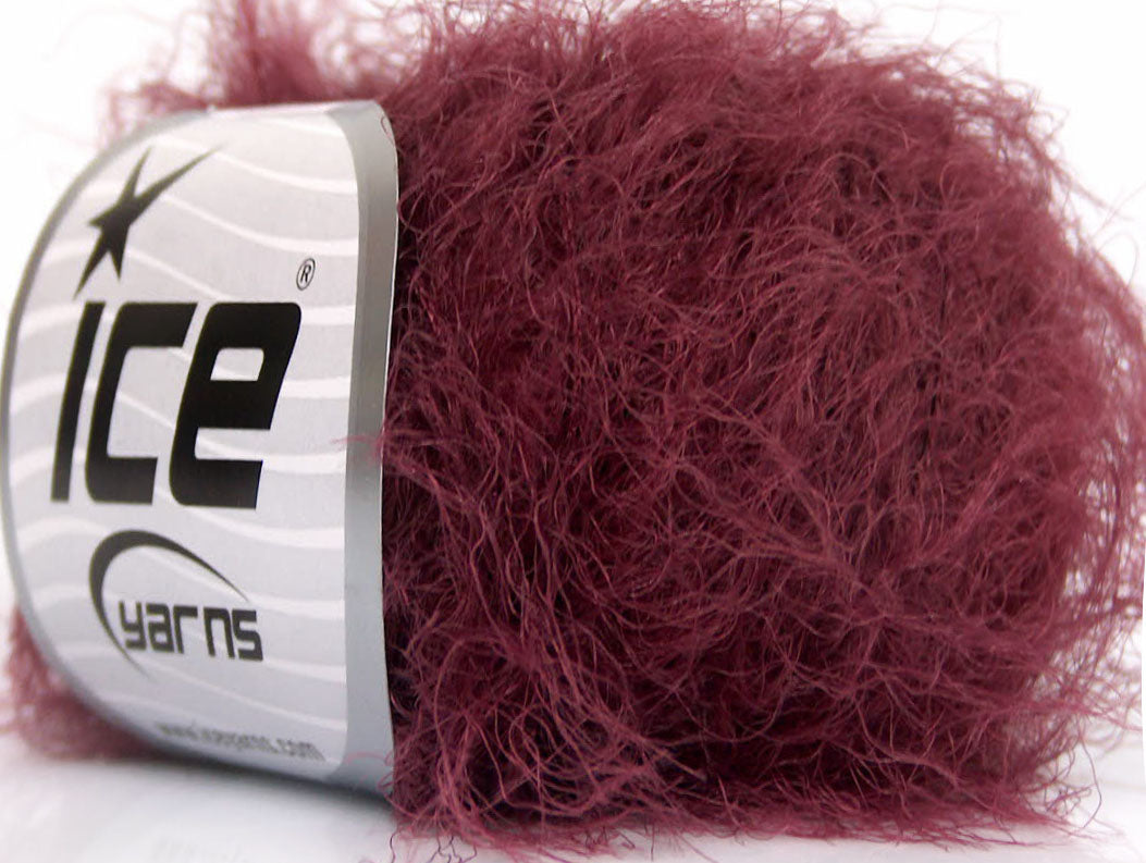Lot of 8 Skeins ICE TECHNO Hand Knitting Yarn Dark Burgundy