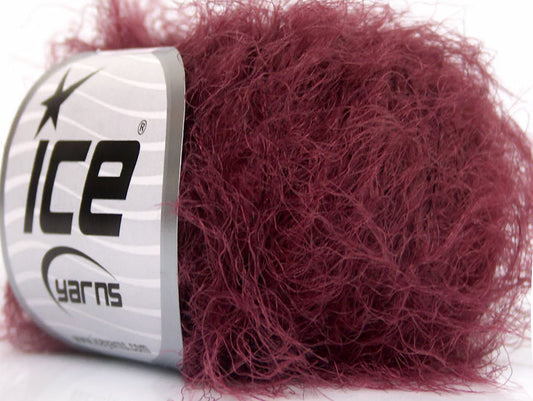 Lot of 8 Skeins ICE TECHNO Hand Knitting Yarn Dark Burgundy