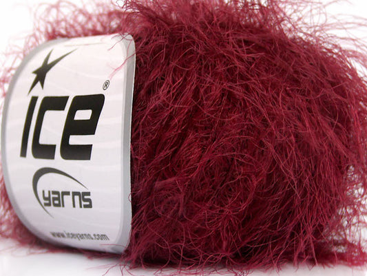 Lot of 8 Skeins ICE TECHNO Hand Knitting Yarn Burgundy
