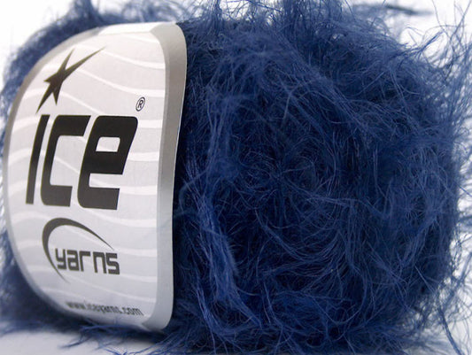 Lot of 8 Skeins ICE TECHNO Hand Knitting Yarn Blue