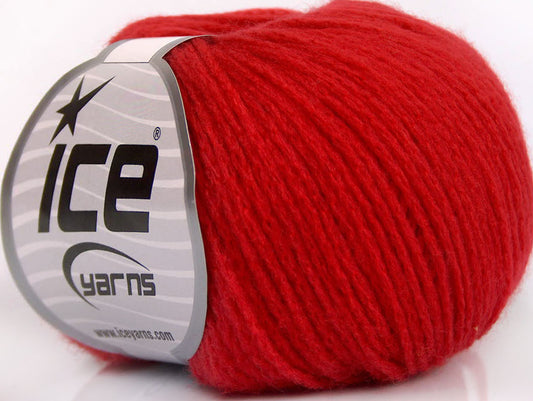 Lot of 10 Skeins ICE MERINO EXTRAFINE CHAIN (78% Superwash Extrafine Merino Wool) Yarn Red