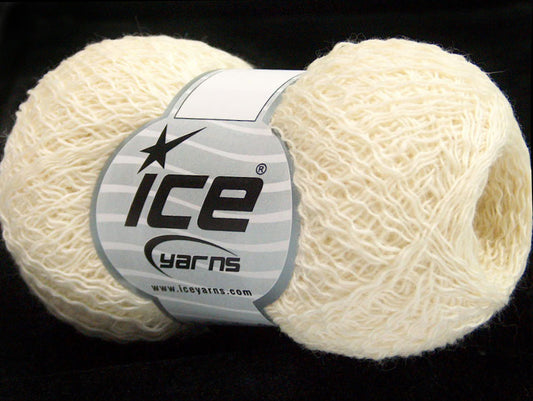 Lot of 8 Skeins ICE SALE LUXURY-PREMIUM (5% Cashmere 7% Angora) Yarn Cream