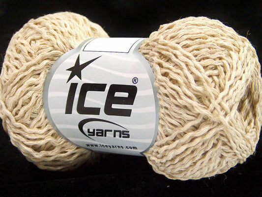Lot of 8 Skeins ICE SALE LUXURY-PREMIUM (57% Silk 23% Viscose) Yarn Cream