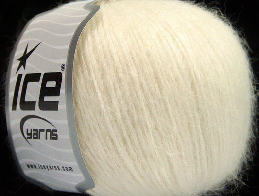 Lot of 8 Skeins ICE SALE LUXURY-PREMIUM (56% Alpaca) Hand Knitting Yarn Cream