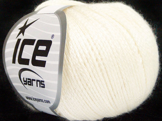 Lot of 8 Skeins ICE SALE LUXURY-PREMIUM (32% Cashmere 68% Silk) Yarn Cream