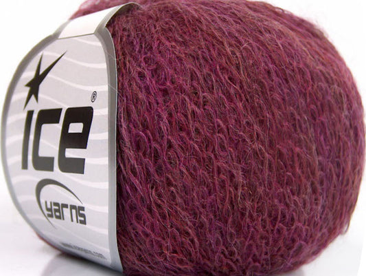 Lot of 10 Skeins ICE SALE LUXURY-PREMIUM (79% Alpaca) Yarn Fuchsia Melange