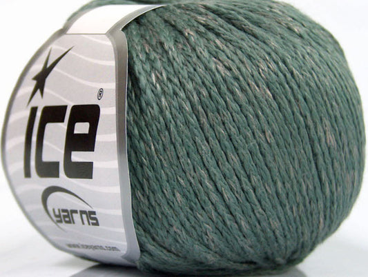 Lot of 8 Skeins ICE SALE LUXURY-PREMIUM (18% Silk 72% Mako Cotton) Yarn Sea Green