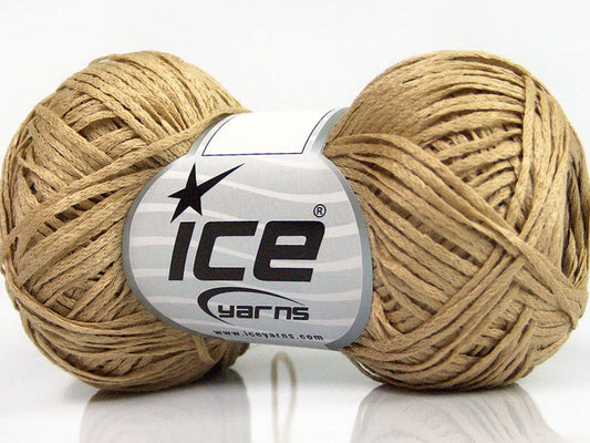 Lot of 8 Skeins ICE FETTUCCIA FINE Hand Knitting Yarn Cafe Latte