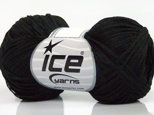 Lot of 8 Skeins Ice Yarns FETTUCCIA FINE Hand Knitting Yarn Black