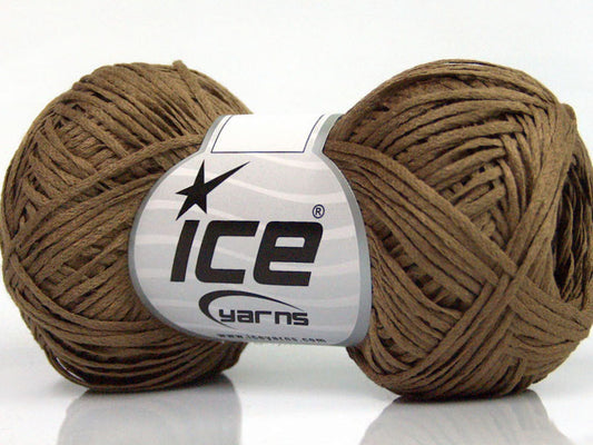 Lot of 8 Skeins Ice Yarns FETTUCCIA FINE Hand Knitting Yarn Camel