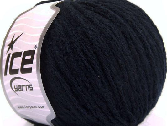 Lot of 8 Skeins ICE WOOL WORSTED 50 (50% Wool) Hand Knitting Yarn Dark Navy