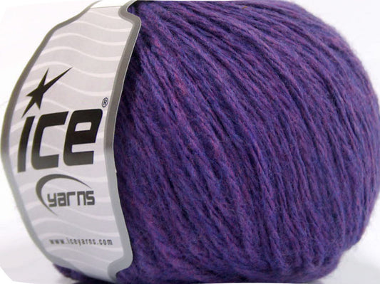 Lot of 8 Skeins ICE WOOL WORSTED 50 (50% Wool) Hand Knitting Yarn Lavender