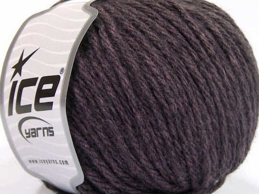 Lot of 8 Skeins ICE WOOL WORSTED 50 (50% Wool) Hand Knitting Yarn Maroon