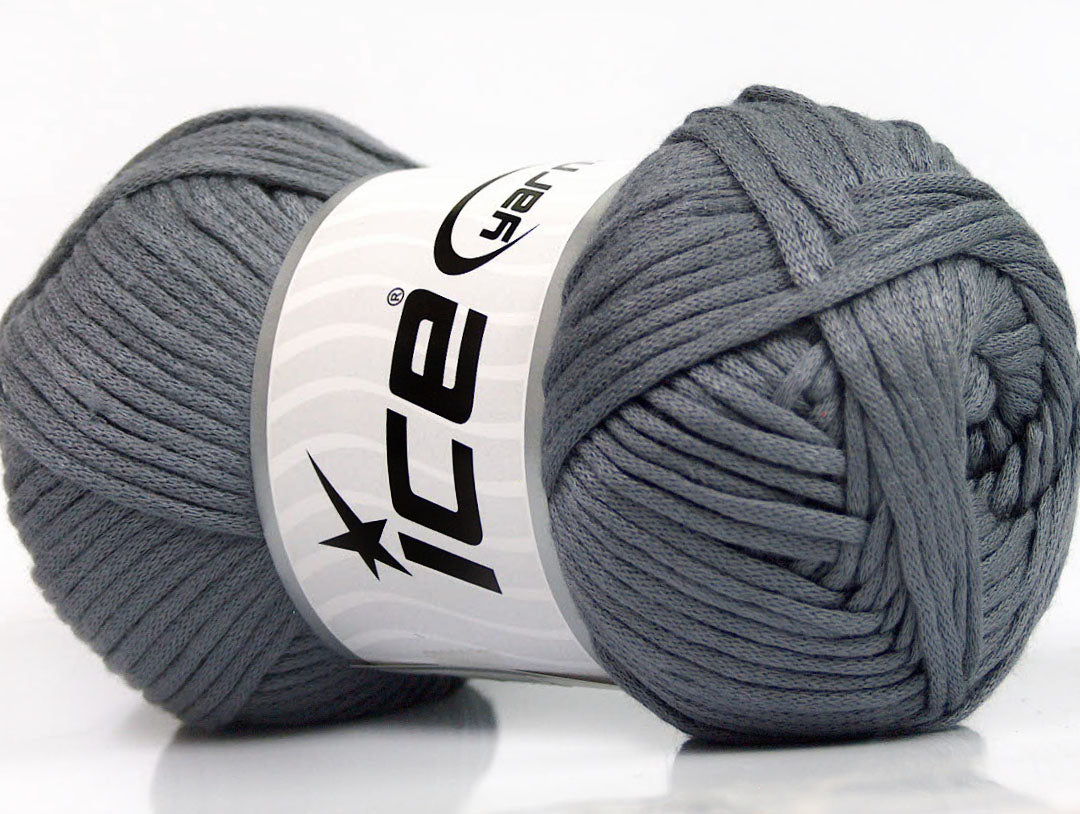 Lot of 4 x 100gr Skeins ICE TUBE VISCOSE (73% Viscose) Yarn Light grey