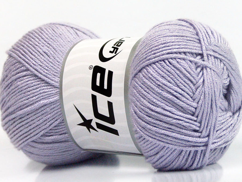 Lot of 4 x 100gr Skeins ICE BAMBOO SOFT (50% Bamboo) Yarn Light Lilac