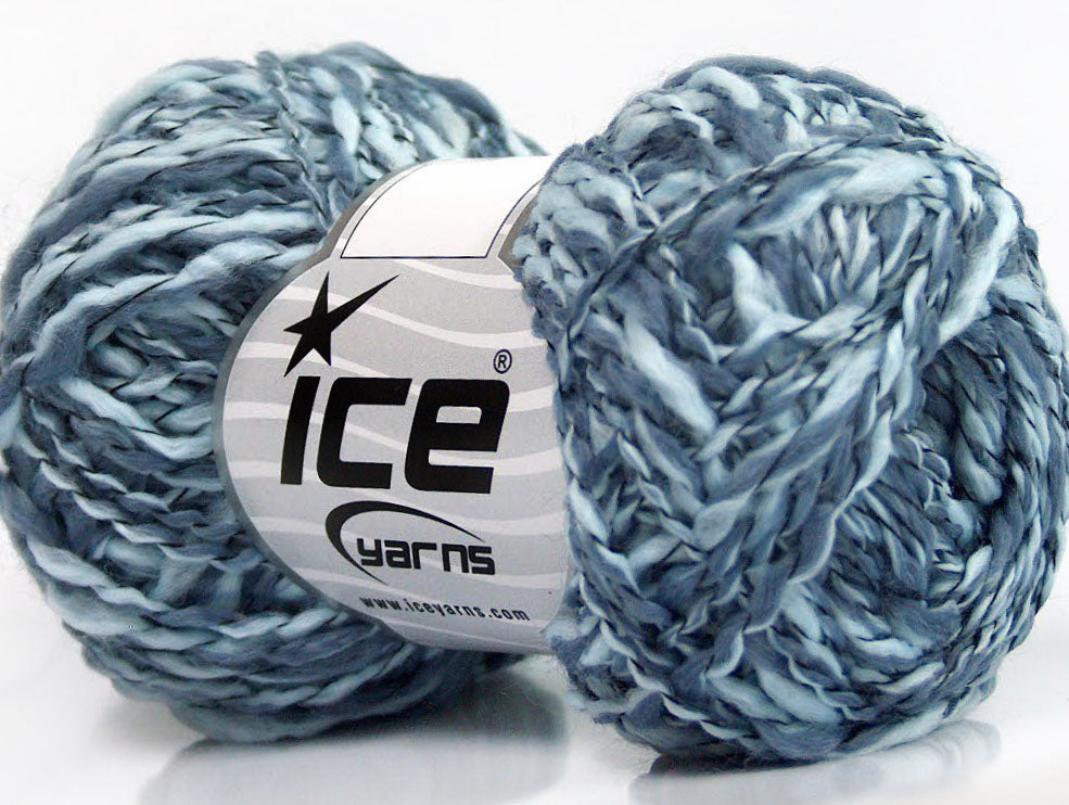 Lot of 8 Skeins ICE MURANO Hand Knitting Yarn Blue Shades