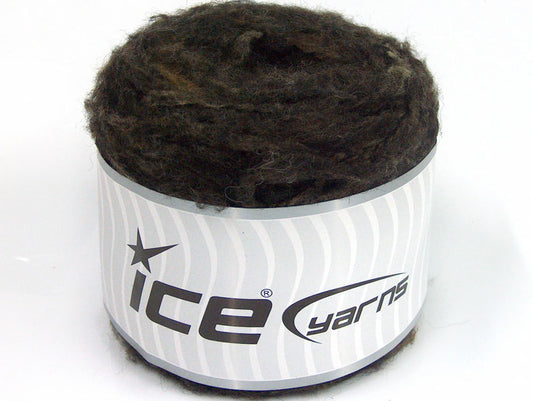 Lot of 3 x 100gr Skeins ICE CAKES MOHAIR FLUFFY (40% Mohair) Yarn Dark Brown Melange