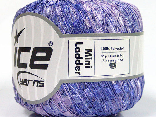 Lot of 6 Skeins Ice Yarns Trellis MINI LADDER Hand Knitting Yarn Lilac Shades