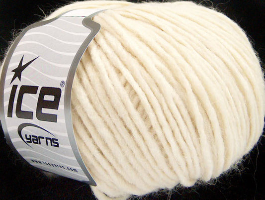Lot of 8 Skeins ICE PERU ALPACA WORSTED (25% Alpaca 50% Merino Wool) Yarn Cream