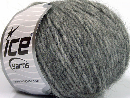 Lot of 8 Skeins ICE ETNO ALPACA (25% Alpaca 50% Merino Wool) Yarn Grey Melange