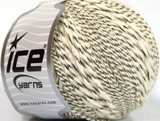 Lot of 8 Skeins ICE SALE WINTER (40% Wool) Hand Knitting Yarn White Black
