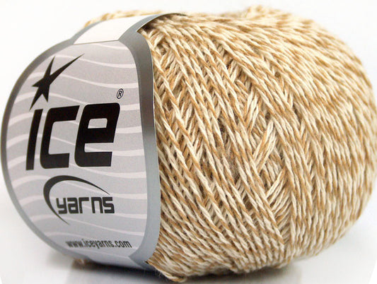 Lot of 8 Skeins Ice Yarns WOOL LIGHT (50% Wool) Hand Knitting Yarn Beige Cream